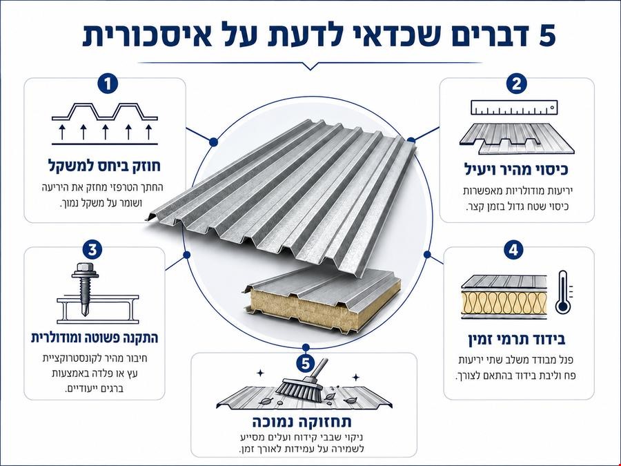אינפוגרפיקה: 5 דברים שכדאי לדעת על איסכורית לגג
